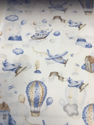 Kék hőlégballon pólyahuzat 32×132